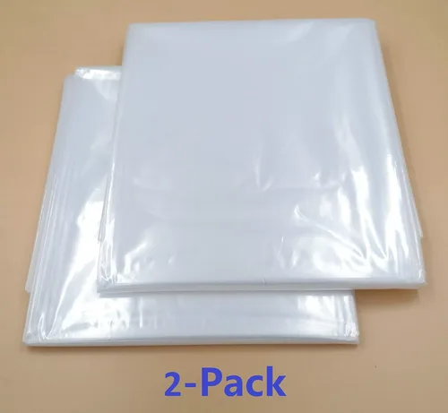 Miniatura 3 de ComfortHome Bolsa de colchón para mudanza y almacenamiento, tamaño individual y matrimonial, paquete de 2 unidades transparente