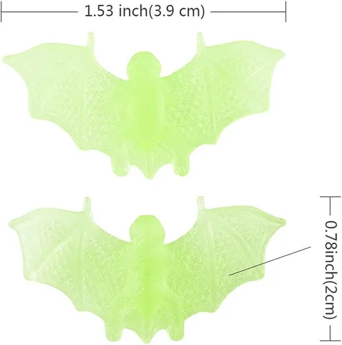 Miniatura 3 de 40 unidades de mini murciélagos 3D para decoración de Halloween, murciélagos de plástico para manualidades, espeluznante broma aterradora