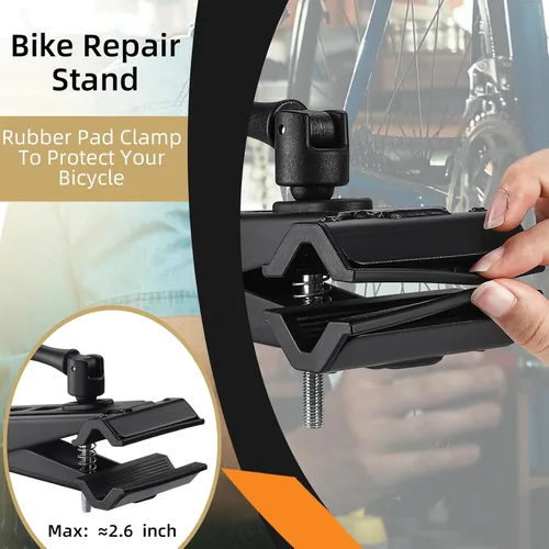 Miniatura 5 de West Biking Soporte para bicicleta (máximo 88 libras) para mantenimiento con abrazadera ajustable, soporte de reparación de bicicletas para un fácil