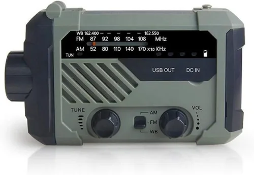 Miniatura 2 de Kaito Radio de emergencia XLN-290WB AM/FM NOAA Weather 5-Way Powered Solar Crank Radio Receptor con sirena, linterna LED, lámpara de lectura