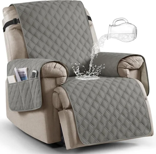 Miniatura 18 de Ruaozz Funda para Silla Reclinable 100% Impermeable Antideslizante de Tamaño Grande Funda Reclinable para Silla Reclinable Grande Funda de Asiento
