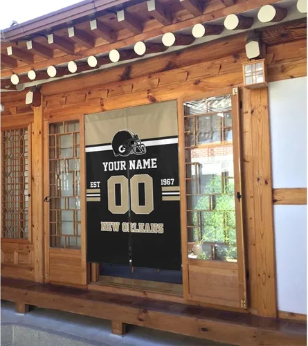 Miniatura 2 de Cortinas de puerta de Nueva Orleans, panel de cortina personalizado para puerta con número de nombre, cortina japonesa personalizada para New Orleans