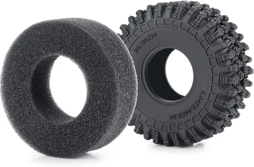 Miniatura 3 de RCHUBAM 4 unidades de 1.0 "neumáticos de goma de 2.520 in para 1/18 TRX4M Axial 1/24 SCX24 Deadbolt RC Crawler Car