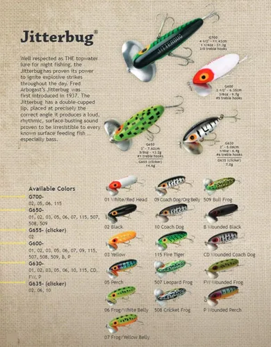 Miniatura 3 de Arbogast Jitterbug Topwater Bass - Señuelo de pesca para pesca nocturna