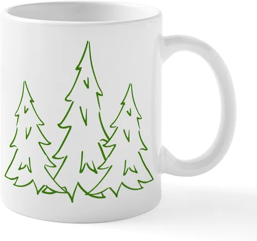 Miniatura 17 de CafePress Cardinal In Snowy Tree - Taza de café de cerámica (11 oz)