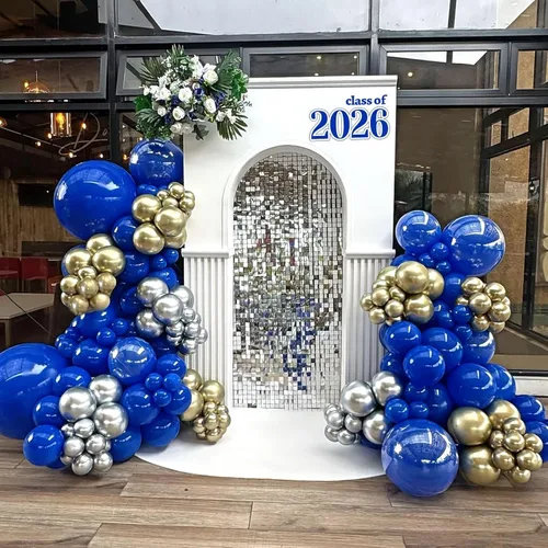 Miniatura 3 de FOTIOMRG Globos de color azul real de 12 pulgadas, paquete de 100 globos de látex azul real para graduación, cumpleaños, baby shower, boda