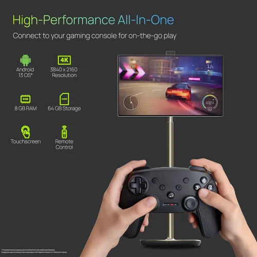 Miniatura 2 de OneScreen Wandr - Monitor de TV inteligente portátil de 32 pulgadas con pantalla táctil LED 4K, sistema operativo Android 13, batería incorporada