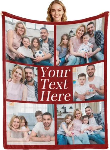 Miniatura 31 de Regalos para hija, mantas personalizadas con fotos, mejor manta para hija, manta personalizada con foto de niños, mantas personalizadas con collage