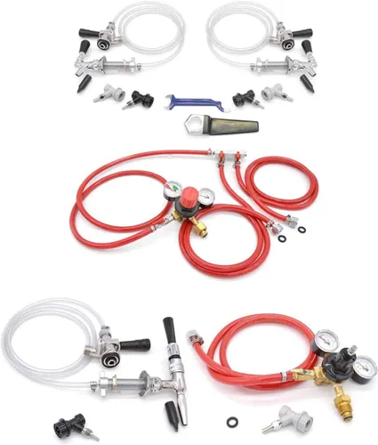 Miniatura 7 de K&B Keezer/Kegerator - Kits de conversión de sistema de cerveza de barril para refrigerador (variaciones de tamaño) (2 grifos)