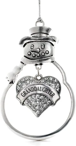 Miniatura 207 de Inspired Silver - Big Sis - Adorno de Navidad plateado - Adorno de árbol de Navidad con dije de corazón con circonita cúbica - Decoración colgante