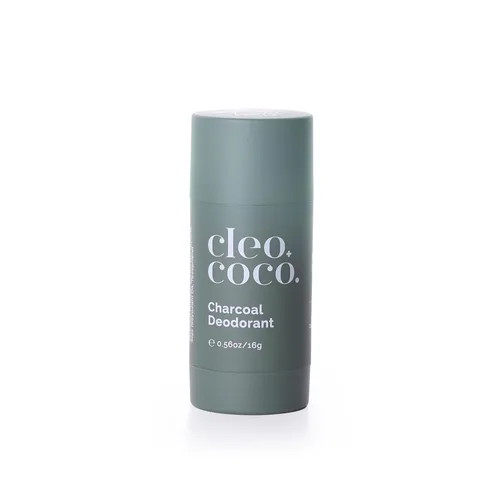 Cleo+Coco - Mini desodorante natural para mujeres y hombres, sin aluminio, extra fuerte, carbón activado, protección contra olores las 24 horas,