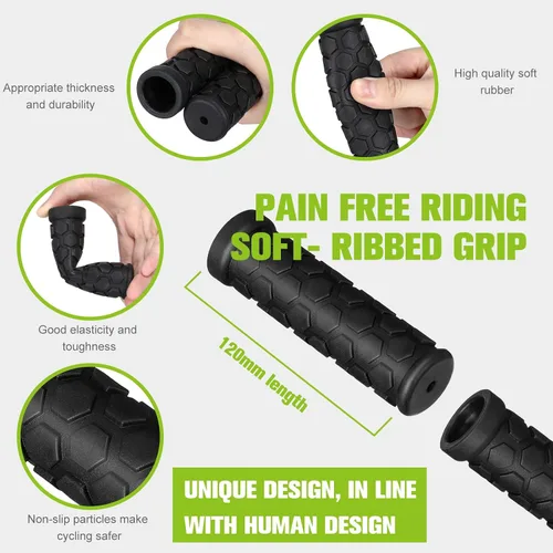 Miniatura 2 de 48 unids bicicleta mango agarre negro reemplazo antideslizante goma bicicleta manillar puños triciclo silla de ruedas bicicleta de montaña BMX MTB