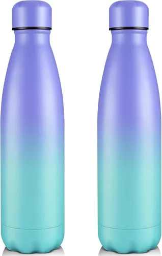 Miniatura 28 de Volhoply Botellas de agua aisladas de 25 onzas, paquete de 1/2/4, termo de acero inoxidable de doble pared que mantiene el frío y el calor, botella