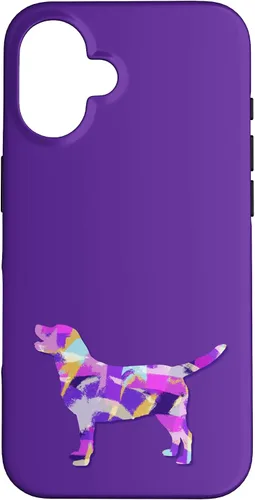 Miniatura 32 de Labrador Retriever Dog Silhouette Purple Pink Yellow Blue Case for iPhone 17