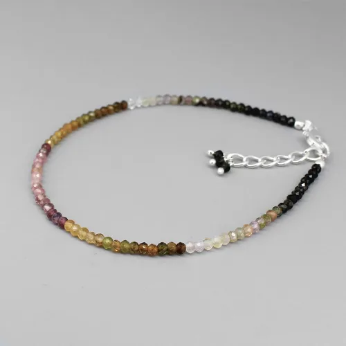 Miniatura 15 de Gempires - Pulseras de cuentas de piedras preciosas hechas a mano, ligeras, de cristal, para uso diario, hipoalergénicas, de 8 pulgadas, chapadas