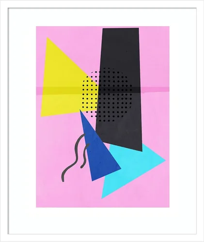 Miniatura 15 de Amanti Art Framed Wall Art Print 25x21 Retro Sound by PI Studio, Abstract Wall Art, Modern Contemporary Decor, Medium Poster Painting Artwork for