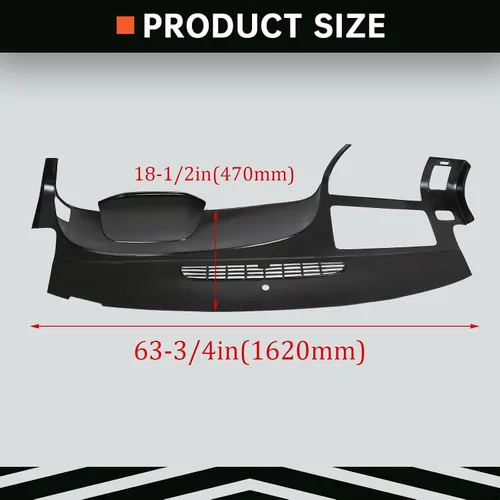 Miniatura 7 de Kojem Cubierta de tablero compatible con Chevy Silverado LS LT WT GMC Sierra SL SLE WT 2007-2013 con doble guantera, color negro