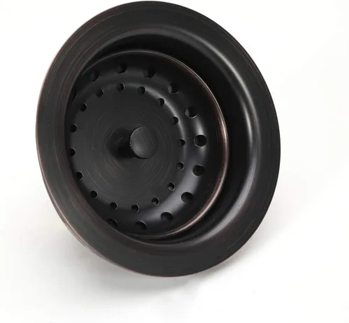 Miniatura 4 de KONE - Conjunto de drenaje para fregadero de cocina de 3-1/2 pulgadas con colador de cesta/tapón, todo en acero inoxidable resistente y bronce