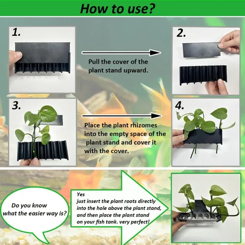Miniatura 5 de 2 vasos para plantas acuáticas mejoradas con 7 agujeros para pecera, perfecto para cultivo acuapónico y decoraciones de paisajes acuáticos