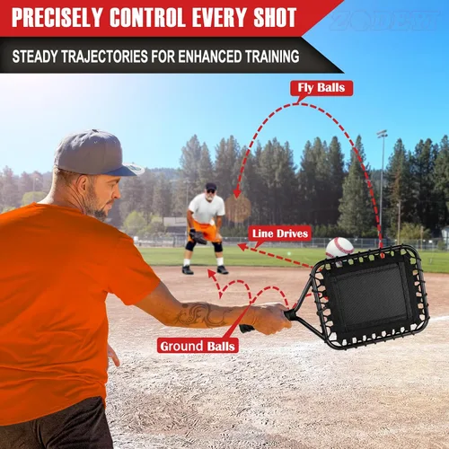 Miniatura 3 de Raqueta de béisbol para pelotas de mosca, tierra y unidades de línea. Bate fungo de softbol/béisbol para entrenadores y padres para ayudar