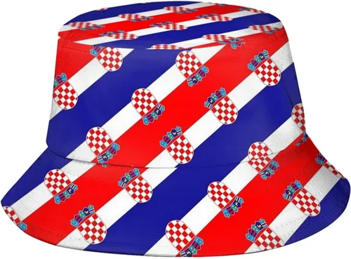 Miniatura 9 de Sombrero de pescador croata con bandera de Croacia, gorra de pescador croata para exteriores para mujeres y hombres Bandera de Croacia-g006