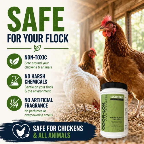 Miniatura 2 de Healthy Ponds Dr. Connie's Odor Lok Coop Desodorizador Reduce naturalmente los olores de Coop Control de olores para gallineros de patio trasero