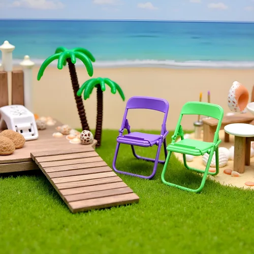Miniatura 8 de Mini silla plegable de simulación, modelo de casa de muñecas, accesorios de silla plegable, casa de muñecas, accesorios de muebles de plástico