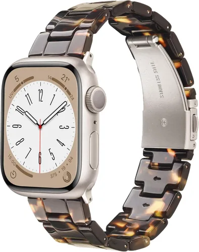 Miniatura 45 de V-MORO - Correas de resina compatibles con Apple Watch Series 11/10/9/8/7 y SE/6/5/4/3/2/1/SE3 de 1.49, 1.57, 1.61, 1.65 pulgadas, correa ligera