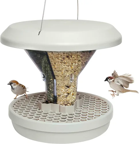 Miniatura 15 de SWISSINNO Comedero para pájaros – Comedero colgante para pájaros sin desorden para exteriores – Smart Birds Davos a prueba de derrames, cardenales
