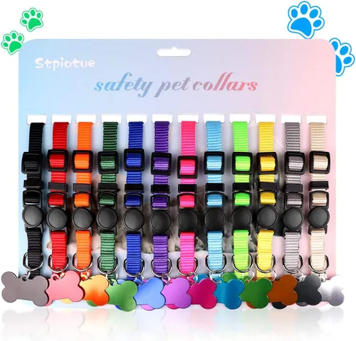 Miniatura 5 de Collares mejorados para cachorros de camada, collares de identificación para cachorros, suministros de parto, collares de nailon suave separables
