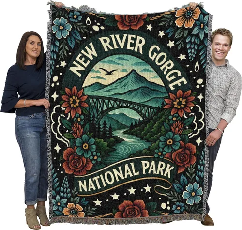 Miniatura 56 de Pure Country Weavers Manta del Parque Nacional Acadia, manta de tapiz de algodón para regalo, fabricada en los Estados Unidos, 72 x 54 pulgadas