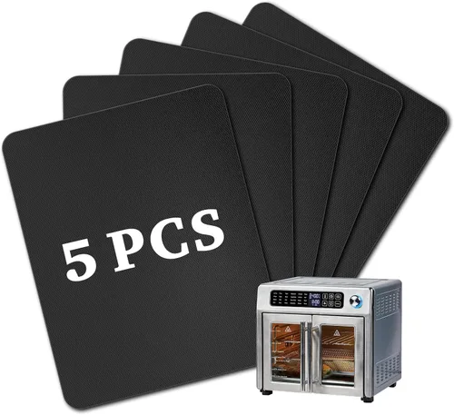 5 piezas de esteras de teflón para forro de horno para la freidora de aire de puerta francesa de 26 QT Emeril Lagasse 360, forros de freidora de