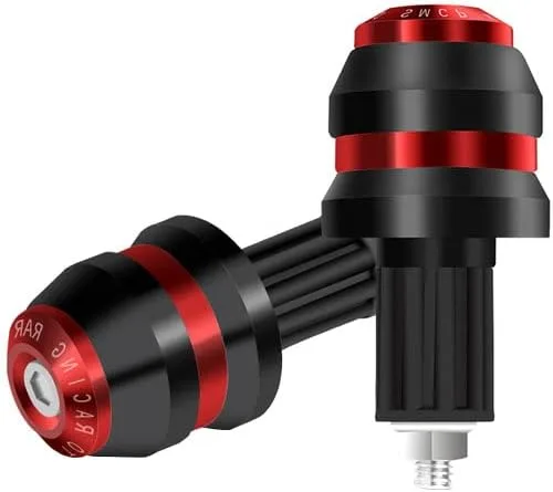 Empuñaduras para manillar de motocicleta, tapón deslizante para extremo de barra, barra de manija de motocicleta CNC, rojo