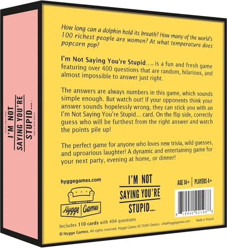Miniatura 2 de Hygge Games -I'm Not Saying You're Stupid Juego de Trivia, 5.7 x 5.7 x 1.8 pulgadas (idioma español no garantizado)