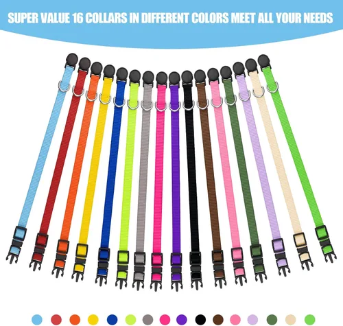 Miniatura 2 de 16 collares de cachorros para cachorros pequeños, collares de seguridad con hebilla de seguridad para cachorros, collar de parto ajustable