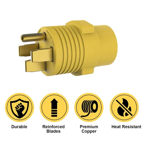 Miniatura 5 de Adaptador de enchufe RV PVC 50 Amp macho (14-50P) a 30 Amp hembra (TT-30R) NEMA 14-50P a NEMA TT-30R