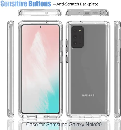Miniatura 5 de Funda para Galaxy Note 20 5G, SM-N981U con protector de pantalla de vidrio templado, carcasa rígida de diseño floral de cuerpo completo + funda