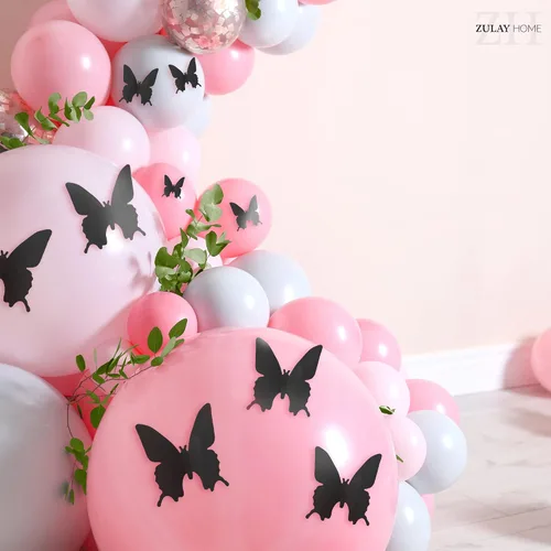 Miniatura 6 de Zulay Home Decoración de pared de mariposa 3D, 24 piezas con 3 tamaños diferentes, decoraciones extraíbles para habitación, cumpleaños, fiestas