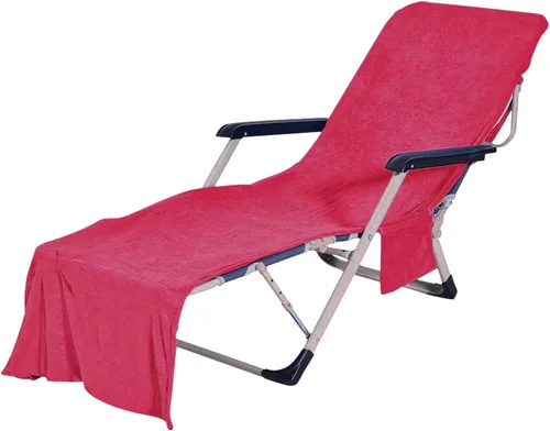 Miniatura 5 de Muka Funda de microfibra para silla de playa y piscina, bolsillo práctico, 29 x 83 pulgadas, color blanco