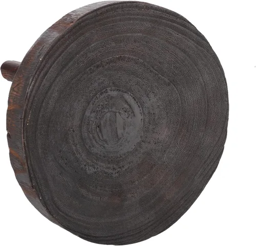 Miniatura 7 de Taburete de madera para plantas, soporte bajo para plantas, soporte redondo para macetas elevadoras, soportes para múltiples plantas, soporte Marrón