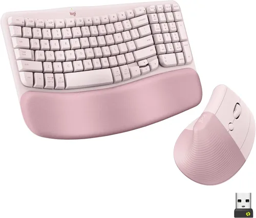 Miniatura 14 de Logitech Wave Keys & Lift Vertical Mouse - Combo de teclado y mouse inalámbrico ergonómico - con reposo de palma acolchado, Easy-Switch, Bluetooth