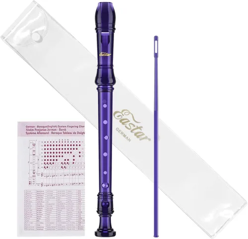 Miniatura 11 de Eastar Grabadora soprano para principiantes y niños, estilo barroco, grabador de llaves C, instrumento ABS clásico de 3 piezas con kit de limpieza