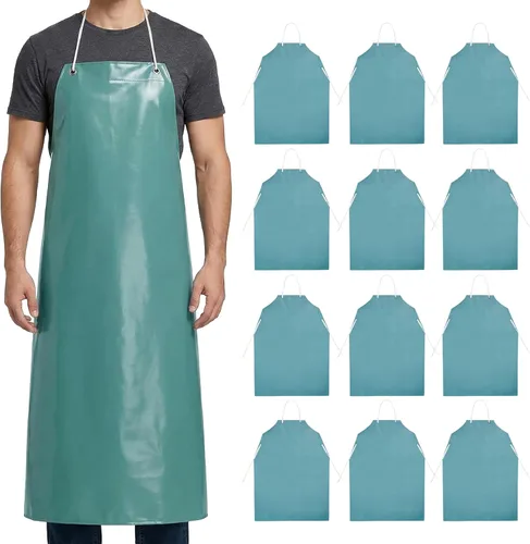 Miniatura 17 de Xpose Safety Heavy Duty Vinyl Waterproof Aprons, White - For Home, Industrial and Commercial Use - Chemical Resistant Blanco