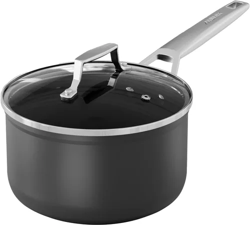 Miniatura 13 de MSMK Cacerola antiadherente de 3.5 cuartos de galón con tapa, mango que se mantiene frío, quemado también antiadherente, sin PFOA, no tóxico