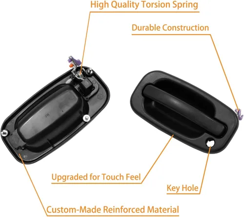 Miniatura 4 de Manija de puerta exterior sin llave, compatible con Chevy Silverado Suburban Tahoe Avalanche 1999-2007, GMC Sierra Yukon, Cadillac Escalade, lado