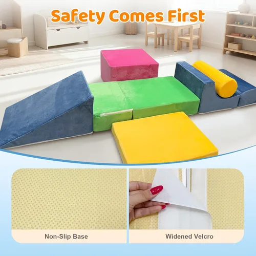 Miniatura 4 de EOSAU Juguetes de escalada para niños pequeños en interiores, juego de 6 bloques de escalada de espuma para bebés, juguetes de escalada suaves