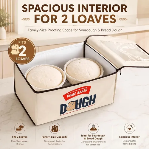 Miniatura 3 de BLUBYEES Caja de fermentación plegable mejorada con calefacción de 3 lados, sensor NTC incorporado y control preciso de temperatura de 68-104°F