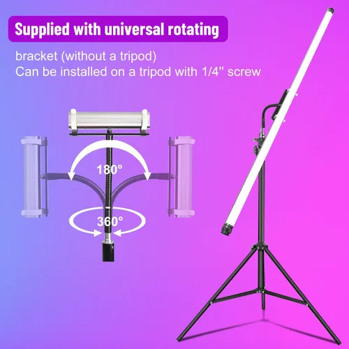 Miniatura 7 de P120 RGB luz de fotografía portátil, control de aplicación 1350 lúmenes LED video luz varita 360 ° a todo color 12 modos de iluminación CRI≥95 IP68