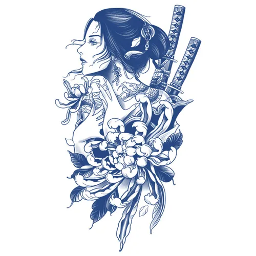 Tatuajes falsos de manga semipermanente para hombres y mujeres, tatuajes temporales realistas de brazo completo, impermeables y de larga duración