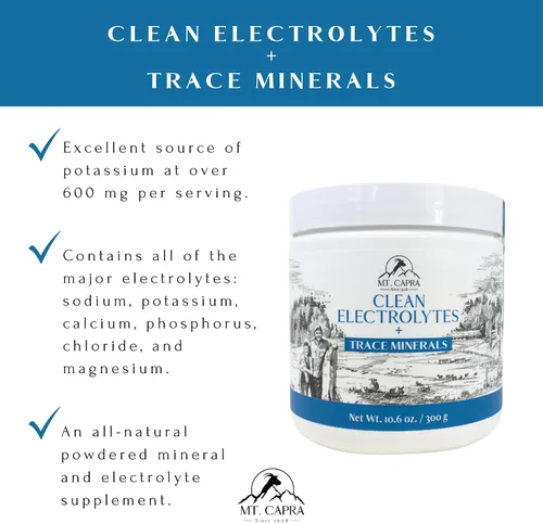 Miniatura 3 de Mt. Capra Clean Electrolytes + traza minerales Minerales de alimentos integrales de leche de cabra alimentada con pasto Hidratante y fácil